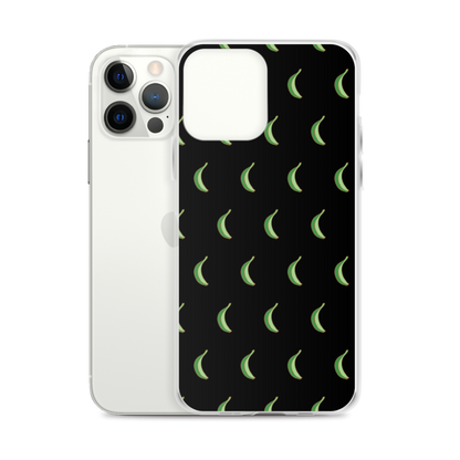 Platano All-Over iPhone Case (Black)  - 2020 - DominicanGirlfriend.com - Frases Dominicanas - República Dominicana Lifestyle Graphic T-Shirts Streetwear & Accessories - New York - Bronx - Washington Heights - Miami - Florida - Boca Chica - USA - Dominican Clothing