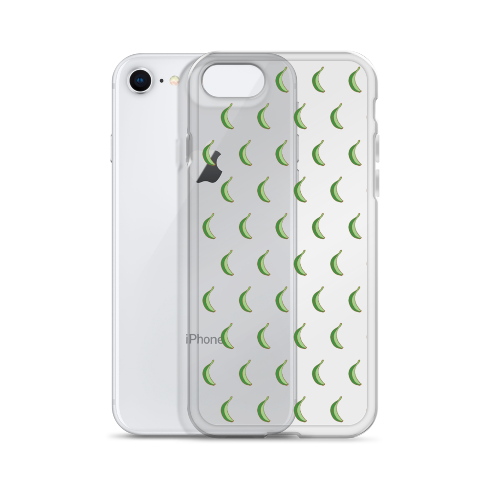 Platano All-Over iPhone Case (Transparent)  - 2020 - DominicanGirlfriend.com - Frases Dominicanas - República Dominicana Lifestyle Graphic T-Shirts Streetwear & Accessories - New York - Bronx - Washington Heights - Miami - Florida - Boca Chica - USA - Dominican Clothing