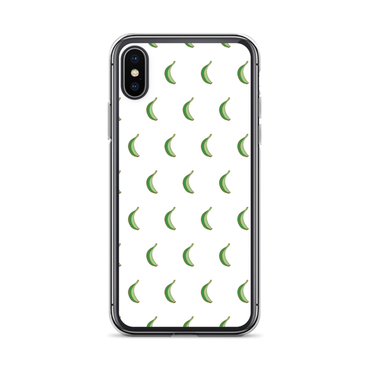 Platano All-Over iPhone Case (White)  - 2020 - DominicanGirlfriend.com - Frases Dominicanas - República Dominicana Lifestyle Graphic T-Shirts Streetwear & Accessories - New York - Bronx - Washington Heights - Miami - Florida - Boca Chica - USA - Dominican Clothing