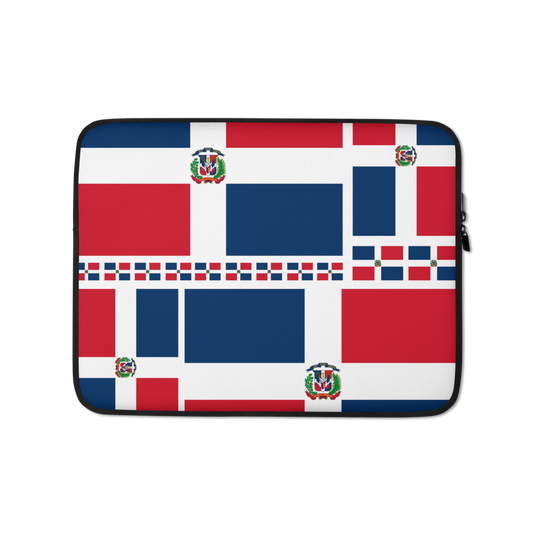 Dominican Republic Flag All-Over Collage Laptop Sleeve  - 2020 - DominicanGirlfriend.com - Frases Dominicanas - República Dominicana Lifestyle Graphic T-Shirts Streetwear & Accessories - New York - Bronx - Washington Heights - Miami - Florida - Boca Chica - USA - Dominican Clothing