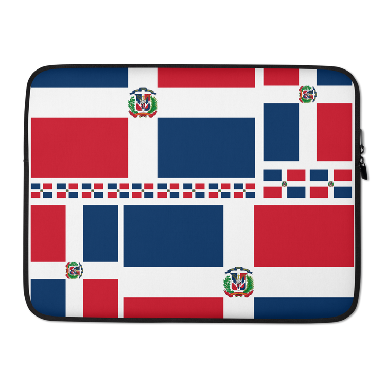 Dominican Republic Flag All-Over Collage Laptop Sleeve  - 2020 - DominicanGirlfriend.com - Frases Dominicanas - República Dominicana Lifestyle Graphic T-Shirts Streetwear & Accessories - New York - Bronx - Washington Heights - Miami - Florida - Boca Chica - USA - Dominican Clothing