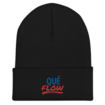 Que Flow Cuffed Beanie  - 2020 - DominicanGirlfriend.com - Frases Dominicanas - República Dominicana Lifestyle Graphic T-Shirts Streetwear & Accessories - New York - Bronx - Washington Heights - Miami - Florida - Boca Chica - USA - Dominican Clothing
