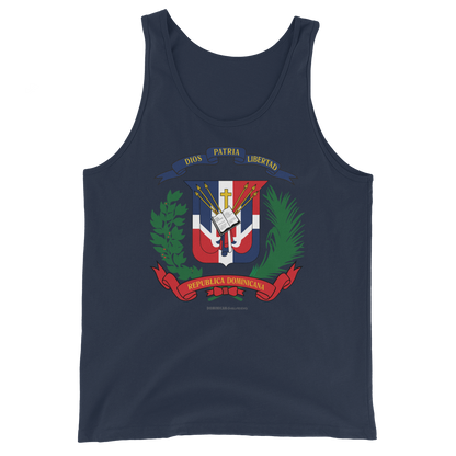 Escudo de la República Dominicana Unisex Tank Top  - 2020 - DominicanGirlfriend.com - Frases Dominicanas - República Dominicana Lifestyle Graphic T-Shirts Streetwear & Accessories - New York - Bronx - Washington Heights - Miami - Florida - Boca Chica - USA - Dominican Clothing