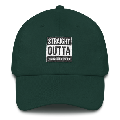Straight Outta Dominican Republic Dad hat  - 2020 - DominicanGirlfriend.com - Frases Dominicanas - República Dominicana Lifestyle Graphic T-Shirts Streetwear & Accessories - New York - Bronx - Washington Heights - Miami - Florida - Boca Chica - USA - Dominican Clothing