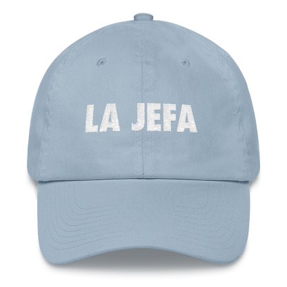 La Jefa Dad Hat  - 2020 - DominicanGirlfriend.com - Frases Dominicanas - República Dominicana Lifestyle Graphic T-Shirts Streetwear & Accessories - New York - Bronx - Washington Heights - Miami - Florida - Boca Chica - USA - Dominican Clothing