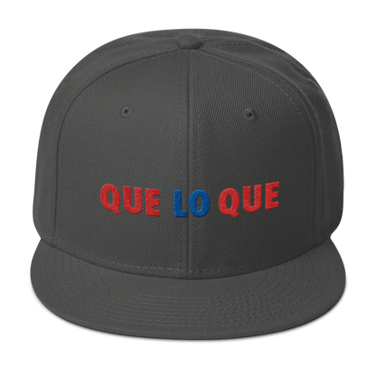 Que Lo Que Snapback Hat  - 2020 - DominicanGirlfriend.com - Frases Dominicanas - República Dominicana Lifestyle Graphic T-Shirts Streetwear & Accessories - New York - Bronx - Washington Heights - Miami - Florida - Boca Chica - USA - Dominican Clothing