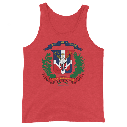 Escudo de la República Dominicana Unisex Tank Top  - 2020 - DominicanGirlfriend.com - Frases Dominicanas - República Dominicana Lifestyle Graphic T-Shirts Streetwear & Accessories - New York - Bronx - Washington Heights - Miami - Florida - Boca Chica - USA - Dominican Clothing