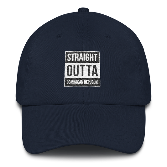 Straight Outta Dominican Republic Dad hat  - 2020 - DominicanGirlfriend.com - Frases Dominicanas - República Dominicana Lifestyle Graphic T-Shirts Streetwear & Accessories - New York - Bronx - Washington Heights - Miami - Florida - Boca Chica - USA - Dominican Clothing