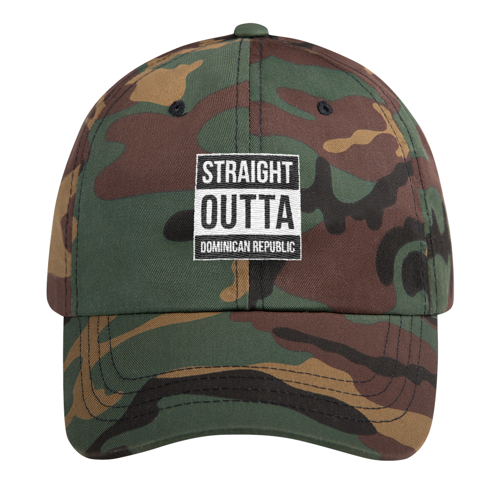 Straight Outta Dominican Republic Dad hat  - 2020 - DominicanGirlfriend.com - Frases Dominicanas - República Dominicana Lifestyle Graphic T-Shirts Streetwear & Accessories - New York - Bronx - Washington Heights - Miami - Florida - Boca Chica - USA - Dominican Clothing