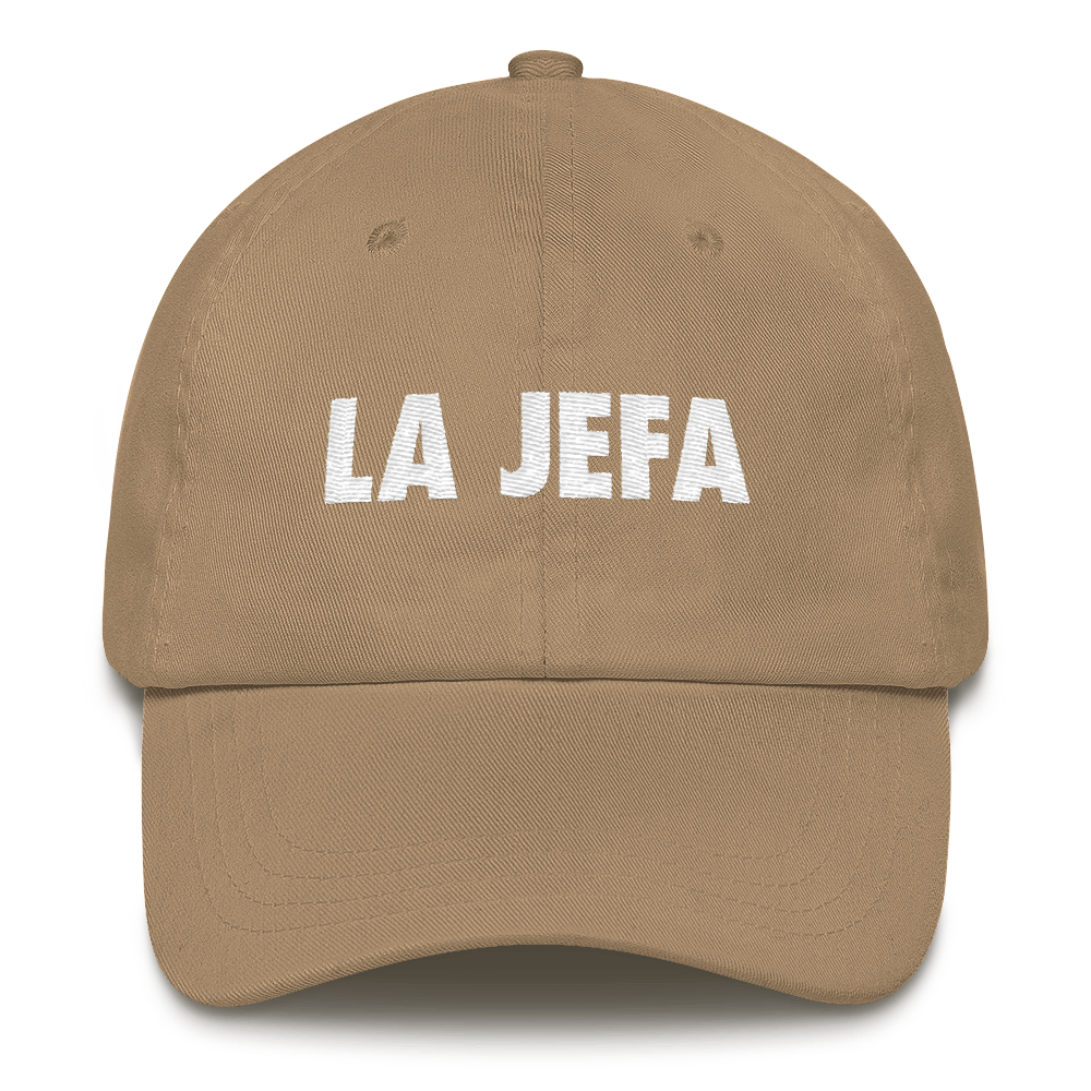La Jefa Dad Hat  - 2020 - DominicanGirlfriend.com - Frases Dominicanas - República Dominicana Lifestyle Graphic T-Shirts Streetwear & Accessories - New York - Bronx - Washington Heights - Miami - Florida - Boca Chica - USA - Dominican Clothing