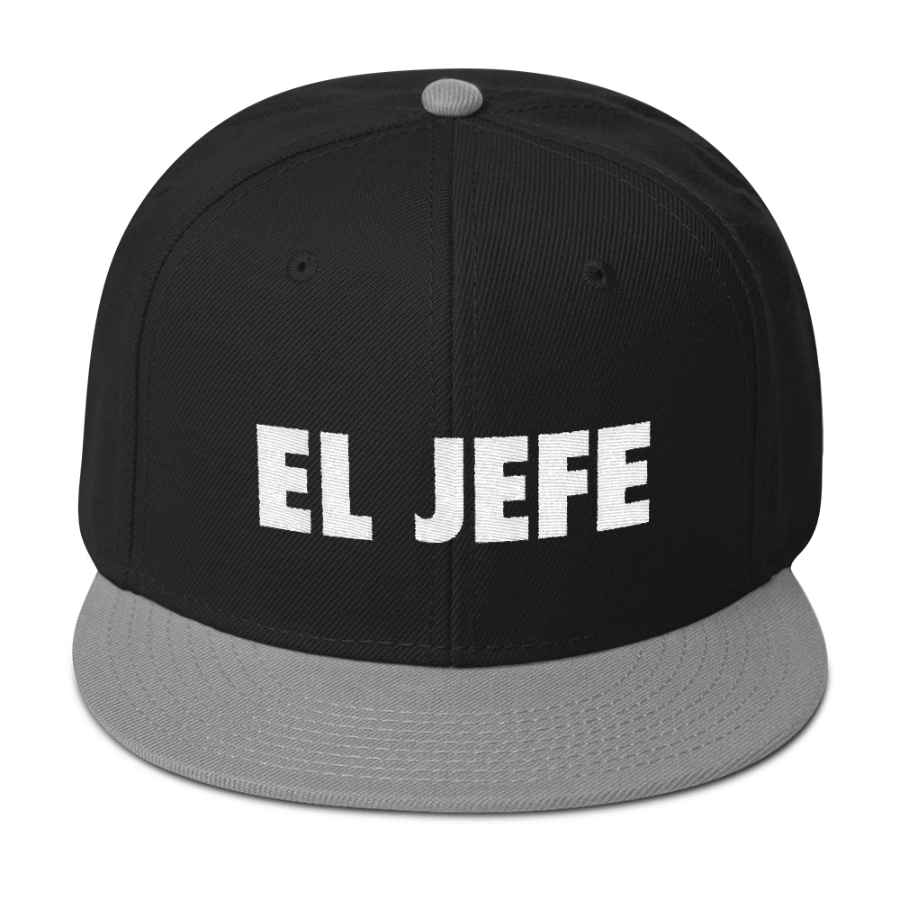 El Jefe Snapback Hat  - 2020 - DominicanGirlfriend.com - Frases Dominicanas - República Dominicana Lifestyle Graphic T-Shirts Streetwear & Accessories - New York - Bronx - Washington Heights - Miami - Florida - Boca Chica - USA - Dominican Clothing