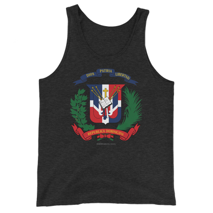 Escudo de la República Dominicana Unisex Tank Top  - 2020 - DominicanGirlfriend.com - Frases Dominicanas - República Dominicana Lifestyle Graphic T-Shirts Streetwear & Accessories - New York - Bronx - Washington Heights - Miami - Florida - Boca Chica - USA - Dominican Clothing