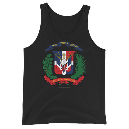 Escudo de la República Dominicana Unisex Tank Top  - 2020 - DominicanGirlfriend.com - Frases Dominicanas - República Dominicana Lifestyle Graphic T-Shirts Streetwear & Accessories - New York - Bronx - Washington Heights - Miami - Florida - Boca Chica - USA - Dominican Clothing