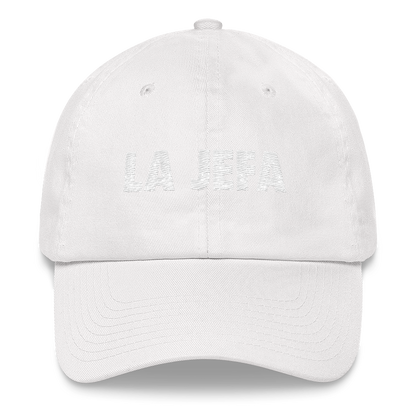 La Jefa Dad Hat  - 2020 - DominicanGirlfriend.com - Frases Dominicanas - República Dominicana Lifestyle Graphic T-Shirts Streetwear & Accessories - New York - Bronx - Washington Heights - Miami - Florida - Boca Chica - USA - Dominican Clothing