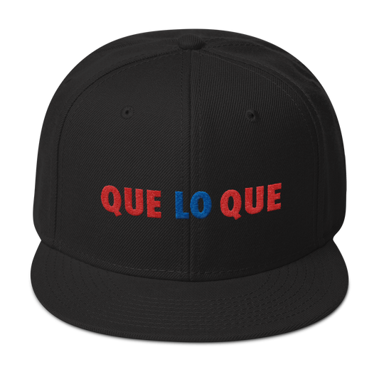 Que Lo Que Snapback Hat  - 2020 - DominicanGirlfriend.com - Frases Dominicanas - República Dominicana Lifestyle Graphic T-Shirts Streetwear & Accessories - New York - Bronx - Washington Heights - Miami - Florida - Boca Chica - USA - Dominican Clothing