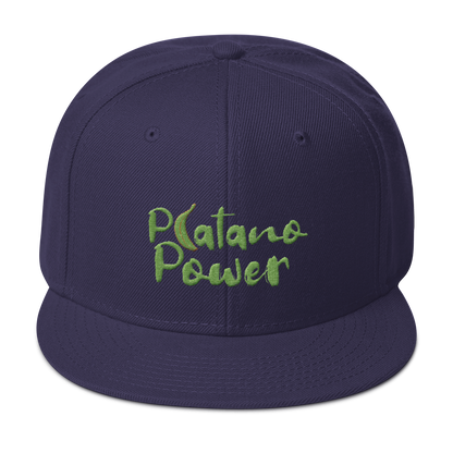 Platano Power Snapback Hat  - 2020 - DominicanGirlfriend.com - Frases Dominicanas - República Dominicana Lifestyle Graphic T-Shirts Streetwear & Accessories - New York - Bronx - Washington Heights - Miami - Florida - Boca Chica - USA - Dominican Clothing
