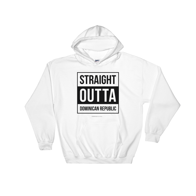 Straight Outta Dominican Republic Unisex Hoodie  - 2020 - DominicanGirlfriend.com - Frases Dominicanas - República Dominicana Lifestyle Graphic T-Shirts Streetwear & Accessories - New York - Bronx - Washington Heights - Miami - Florida - Boca Chica - USA - Dominican Clothing