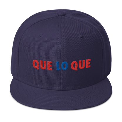 Que Lo Que Snapback Hat  - 2020 - DominicanGirlfriend.com - Frases Dominicanas - República Dominicana Lifestyle Graphic T-Shirts Streetwear & Accessories - New York - Bronx - Washington Heights - Miami - Florida - Boca Chica - USA - Dominican Clothing