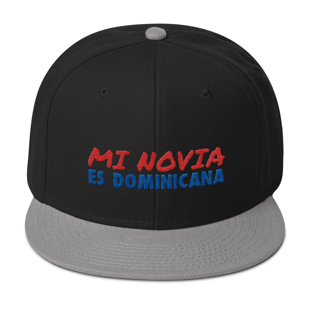 Mi Novia Es Dominicana Snapback Hat  - 2020 - DominicanGirlfriend.com - Frases Dominicanas - República Dominicana Lifestyle Graphic T-Shirts Streetwear & Accessories - New York - Bronx - Washington Heights - Miami - Florida - Boca Chica - USA - Dominican Clothing