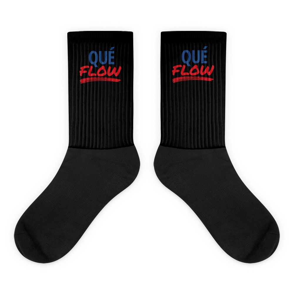 Que Flow Socks  - 2020 - DominicanGirlfriend.com - Frases Dominicanas - República Dominicana Lifestyle Graphic T-Shirts Streetwear & Accessories - New York - Bronx - Washington Heights - Miami - Florida - Boca Chica - USA - Dominican Clothing