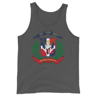 Escudo de la República Dominicana Unisex Tank Top  - 2020 - DominicanGirlfriend.com - Frases Dominicanas - República Dominicana Lifestyle Graphic T-Shirts Streetwear & Accessories - New York - Bronx - Washington Heights - Miami - Florida - Boca Chica - USA - Dominican Clothing