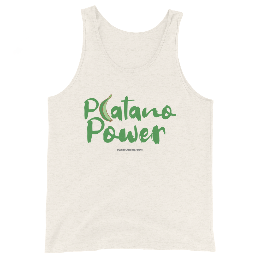 Platano Power Tank Top  - 2020 - DominicanGirlfriend.com - Frases Dominicanas - República Dominicana Lifestyle Graphic T-Shirts Streetwear & Accessories - New York - Bronx - Washington Heights - Miami - Florida - Boca Chica - USA - Dominican Clothing