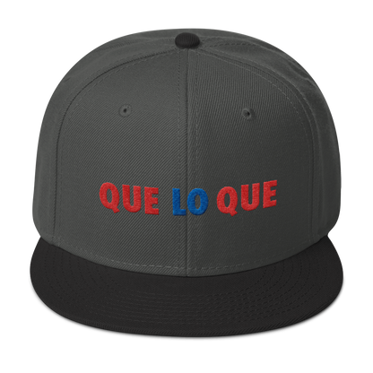 Que Lo Que Snapback Hat  - 2020 - DominicanGirlfriend.com - Frases Dominicanas - República Dominicana Lifestyle Graphic T-Shirts Streetwear & Accessories - New York - Bronx - Washington Heights - Miami - Florida - Boca Chica - USA - Dominican Clothing