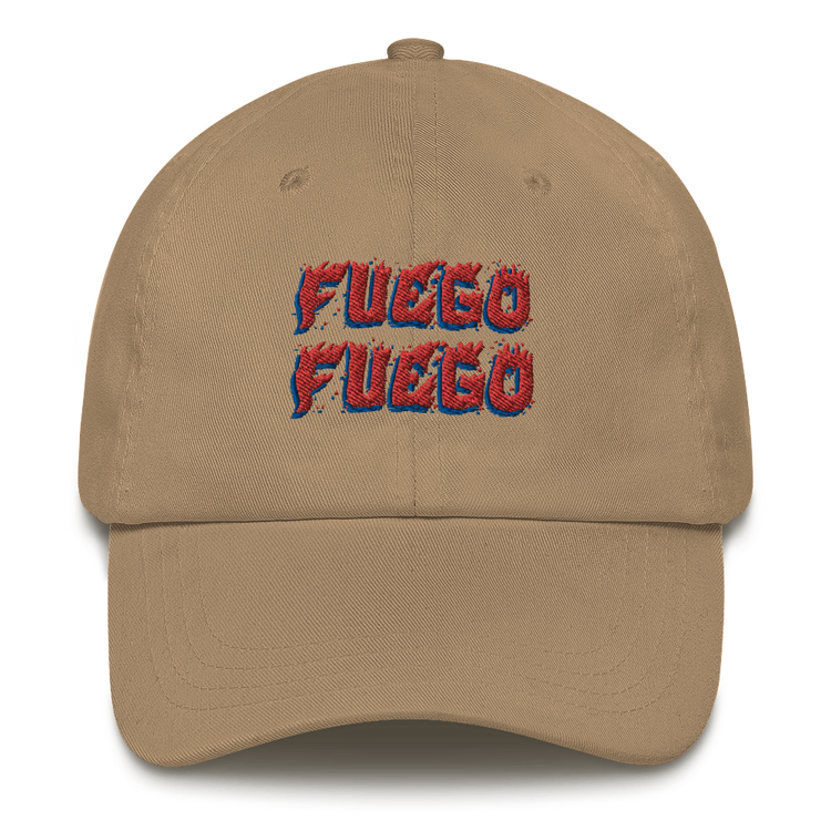 Fuego Dad hat  - 2020 - DominicanGirlfriend.com - Frases Dominicanas - República Dominicana Lifestyle Graphic T-Shirts Streetwear & Accessories - New York - Bronx - Washington Heights - Miami - Florida - Boca Chica - USA - Dominican Clothing