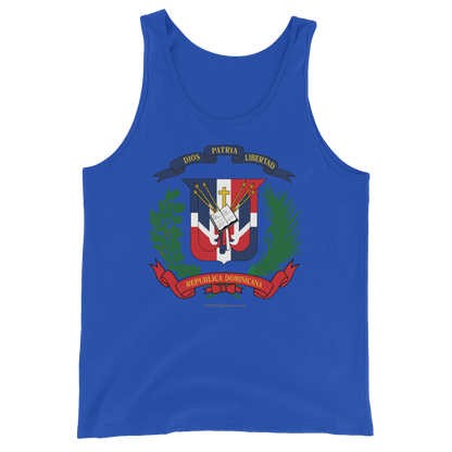 Escudo de la República Dominicana Unisex Tank Top  - 2020 - DominicanGirlfriend.com - Frases Dominicanas - República Dominicana Lifestyle Graphic T-Shirts Streetwear & Accessories - New York - Bronx - Washington Heights - Miami - Florida - Boca Chica - USA - Dominican Clothing