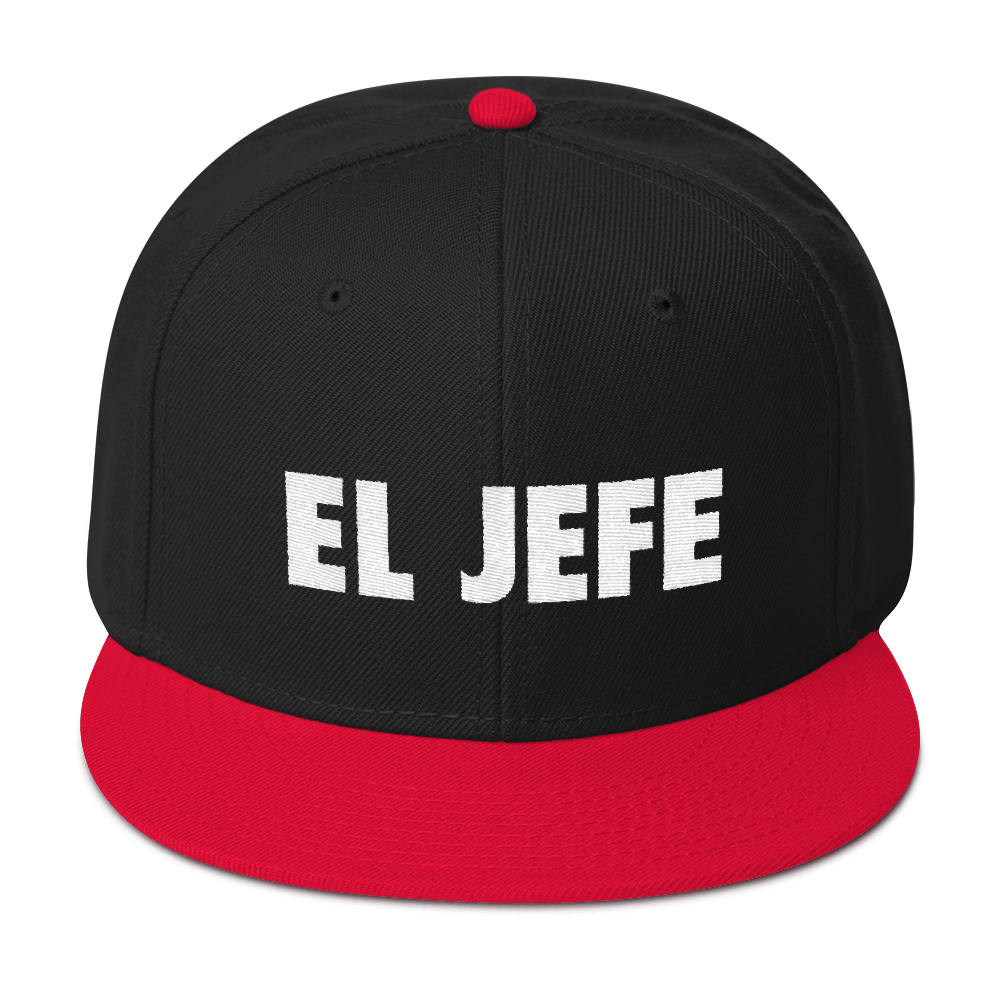 El Jefe Snapback Hat  - 2020 - DominicanGirlfriend.com - Frases Dominicanas - República Dominicana Lifestyle Graphic T-Shirts Streetwear & Accessories - New York - Bronx - Washington Heights - Miami - Florida - Boca Chica - USA - Dominican Clothing