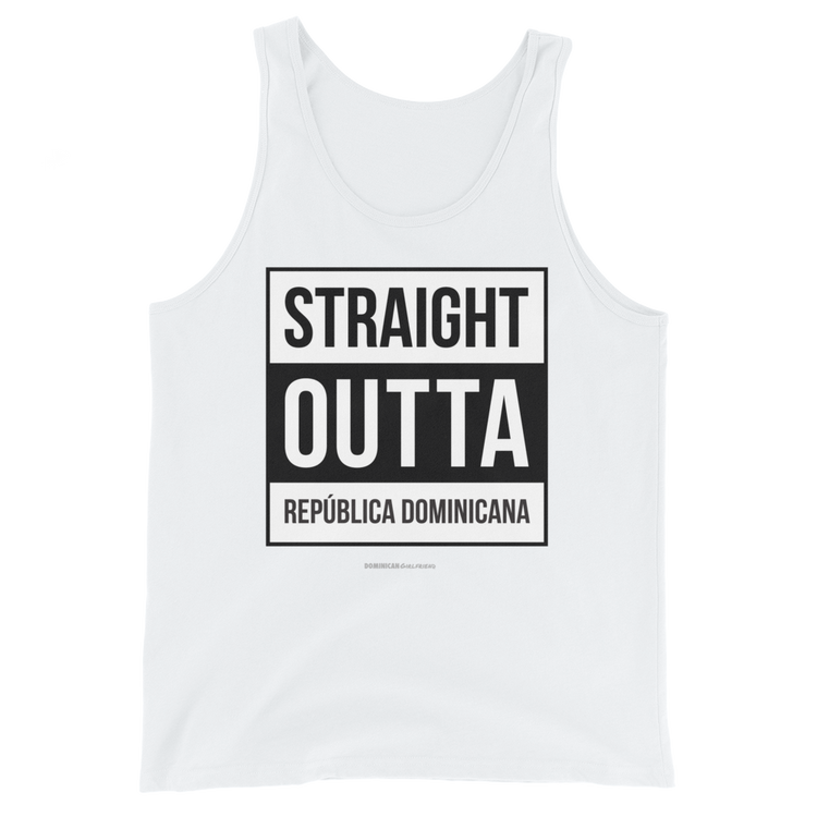 Straight Outta República Dominicana Unisex Tank Top  - 2020 - DominicanGirlfriend.com - Frases Dominicanas - República Dominicana Lifestyle Graphic T-Shirts Streetwear & Accessories - New York - Bronx - Washington Heights - Miami - Florida - Boca Chica - USA - Dominican Clothing