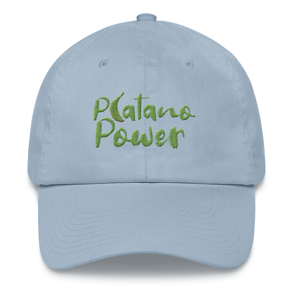 Platano Power Dad Hat  - 2020 - DominicanGirlfriend.com - Frases Dominicanas - República Dominicana Lifestyle Graphic T-Shirts Streetwear & Accessories - New York - Bronx - Washington Heights - Miami - Florida - Boca Chica - USA - Dominican Clothing