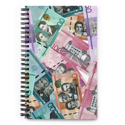 Dominican Pesos Spiral Notebook  - 2020 - DominicanGirlfriend.com - Frases Dominicanas - República Dominicana Lifestyle Graphic T-Shirts Streetwear & Accessories - New York - Bronx - Washington Heights - Miami - Florida - Boca Chica - USA - Dominican Clothing