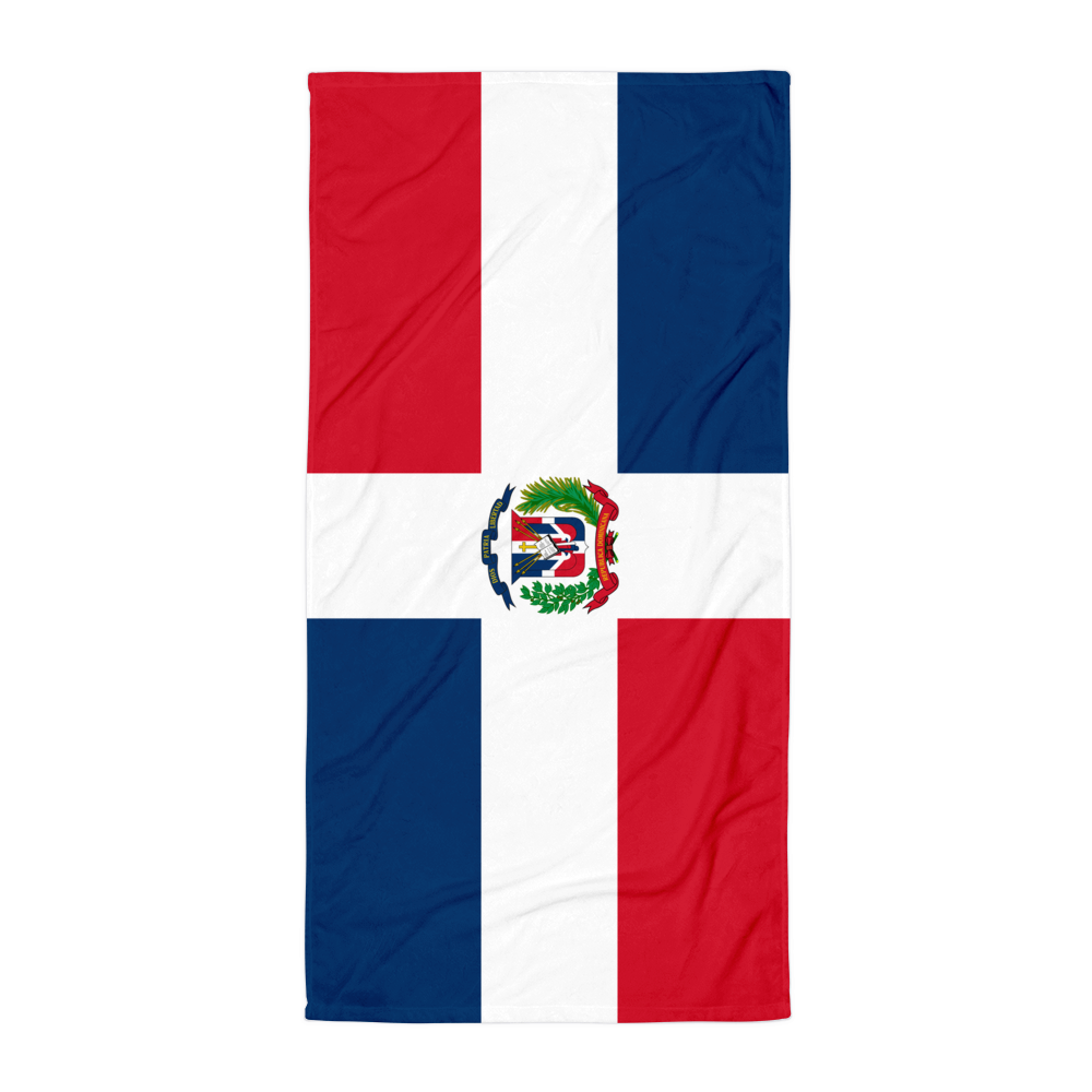 Dominican Republic Flag Towel  - 2020 - DominicanGirlfriend.com - Frases Dominicanas - República Dominicana Lifestyle Graphic T-Shirts Streetwear & Accessories - New York - Bronx - Washington Heights - Miami - Florida - Boca Chica - USA - Dominican Clothing