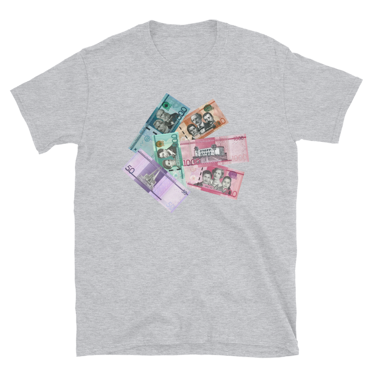 Dominican Pesos Unisex T-Shirt  - 2020 - DominicanGirlfriend.com - Frases Dominicanas - República Dominicana Lifestyle Graphic T-Shirts Streetwear & Accessories - New York - Bronx - Washington Heights - Miami - Florida - Boca Chica - USA - Dominican Clothing