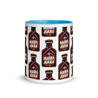 Mama Juana Dominicana Mug with Color Inside  - 2020 - DominicanGirlfriend.com - Frases Dominicanas - República Dominicana Lifestyle Graphic T-Shirts Streetwear & Accessories - New York - Bronx - Washington Heights - Miami - Florida - Boca Chica - USA - Dominican Clothing