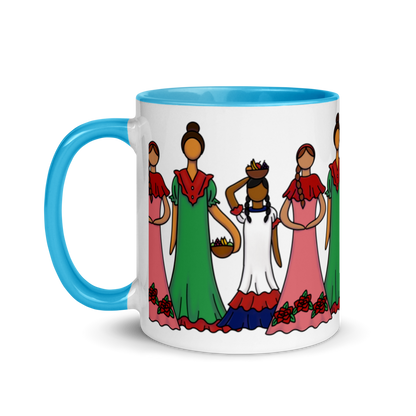 Dominican Faceless Dolls Mug with Color Inside  - 2020 - DominicanGirlfriend.com - Frases Dominicanas - República Dominicana Lifestyle Graphic T-Shirts Streetwear & Accessories - New York - Bronx - Washington Heights - Miami - Florida - Boca Chica - USA - Dominican Clothing