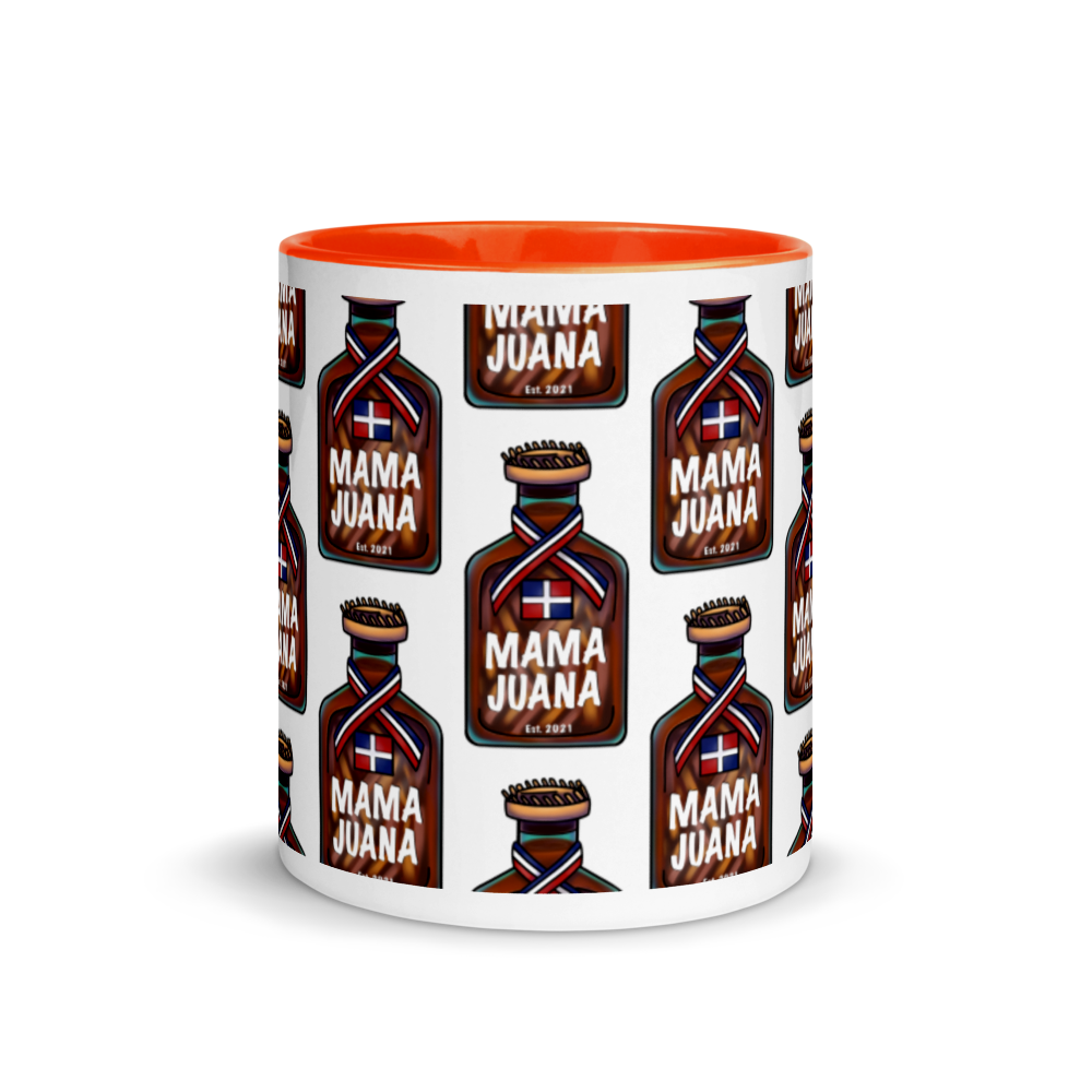 Mama Juana Dominicana Mug with Color Inside  - 2020 - DominicanGirlfriend.com - Frases Dominicanas - República Dominicana Lifestyle Graphic T-Shirts Streetwear & Accessories - New York - Bronx - Washington Heights - Miami - Florida - Boca Chica - USA - Dominican Clothing