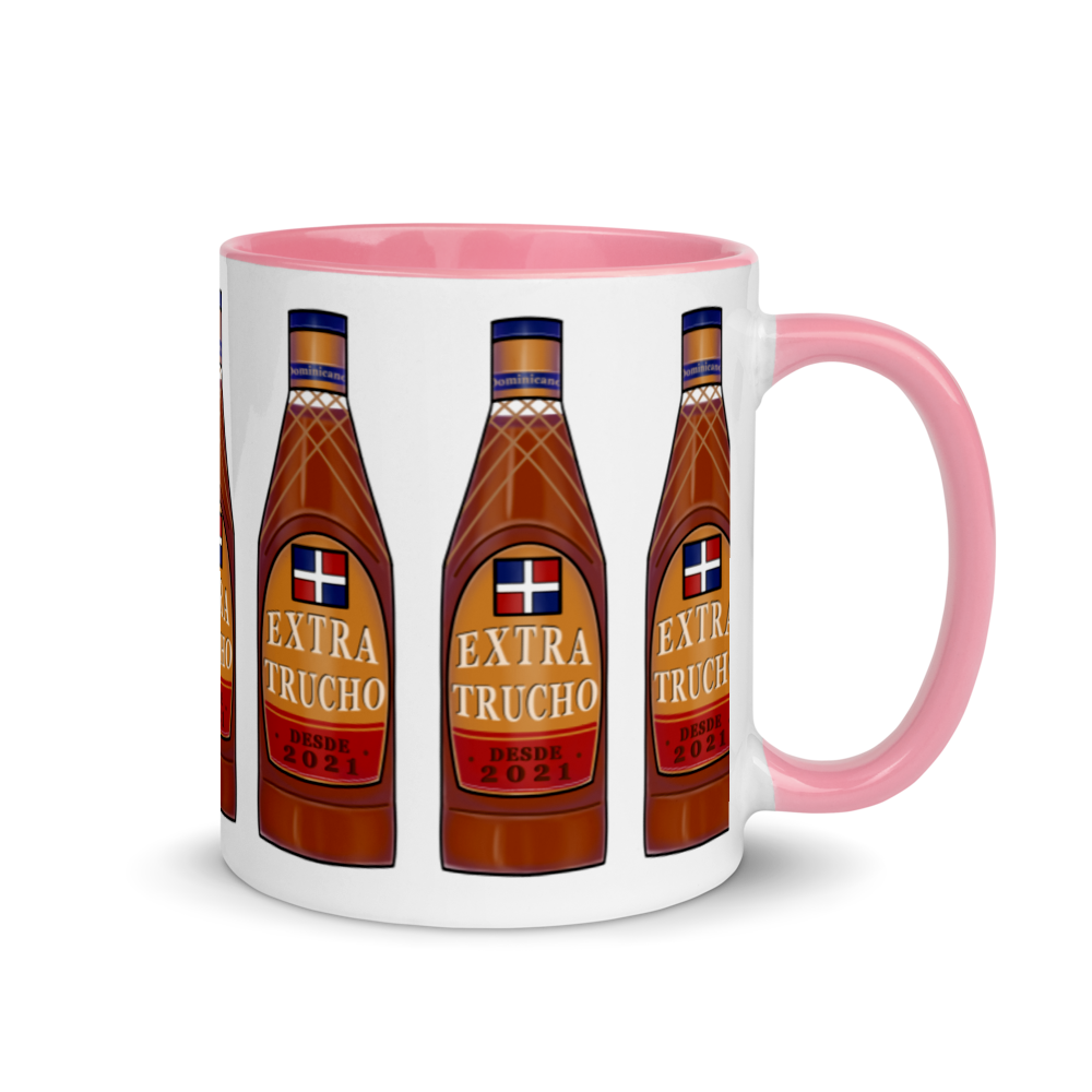 Extra Trucho Dominican Rum Mug with Color Inside  - 2020 - DominicanGirlfriend.com - Frases Dominicanas - República Dominicana Lifestyle Graphic T-Shirts Streetwear & Accessories - New York - Bronx - Washington Heights - Miami - Florida - Boca Chica - USA - Dominican Clothing