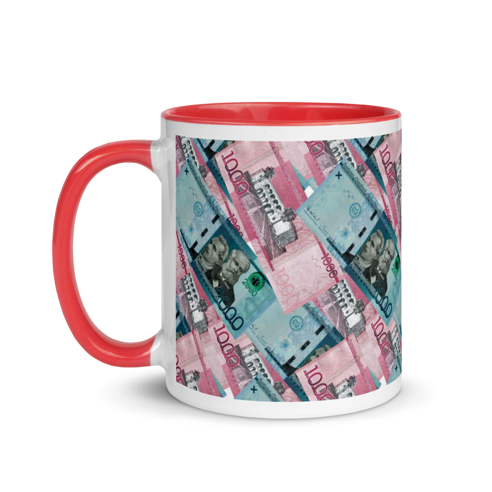 1000 y 2000 Dominican Pesos Mug with Color Inside  - 2020 - DominicanGirlfriend.com - Frases Dominicanas - República Dominicana Lifestyle Graphic T-Shirts Streetwear & Accessories - New York - Bronx - Washington Heights - Miami - Florida - Boca Chica - USA - Dominican Clothing