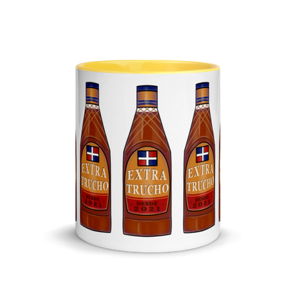 Extra Trucho Dominican Rum Mug with Color Inside  - 2020 - DominicanGirlfriend.com - Frases Dominicanas - República Dominicana Lifestyle Graphic T-Shirts Streetwear & Accessories - New York - Bronx - Washington Heights - Miami - Florida - Boca Chica - USA - Dominican Clothing