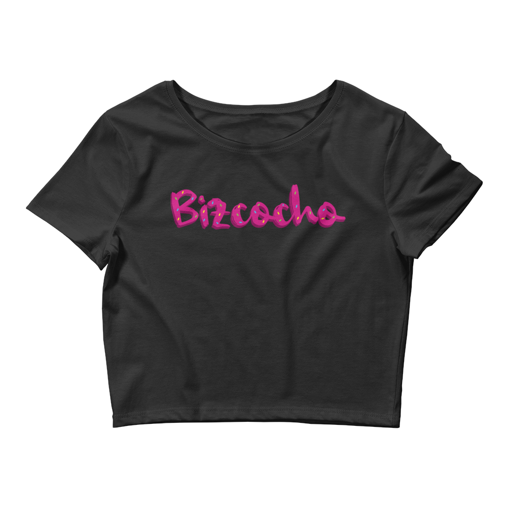Bizcocho Crop Top  - 2020 - DominicanGirlfriend.com - Frases Dominicanas - República Dominicana Lifestyle Graphic T-Shirts Streetwear & Accessories - New York - Bronx - Washington Heights - Miami - Florida - Boca Chica - USA - Dominican Clothing