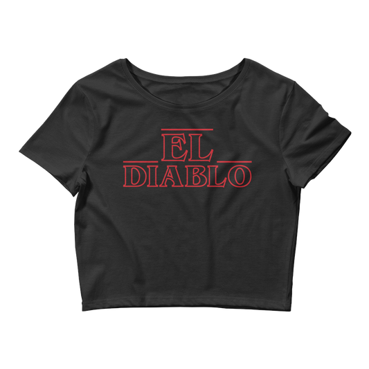 El Diablo Crop Top  - 2020 - DominicanGirlfriend.com - Frases Dominicanas - República Dominicana Lifestyle Graphic T-Shirts Streetwear & Accessories - New York - Bronx - Washington Heights - Miami - Florida - Boca Chica - USA - Dominican Clothing
