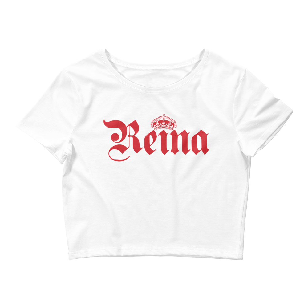 Reina Crop Top  - 2020 - DominicanGirlfriend.com - Frases Dominicanas - República Dominicana Lifestyle Graphic T-Shirts Streetwear & Accessories - New York - Bronx - Washington Heights - Miami - Florida - Boca Chica - USA - Dominican Clothing