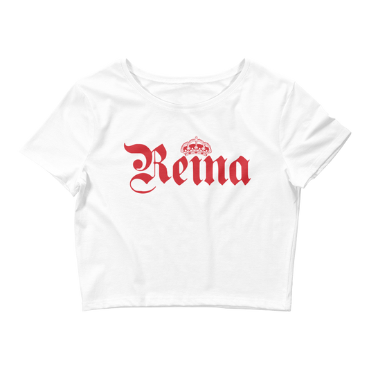 Reina Crop Top  - 2020 - DominicanGirlfriend.com - Frases Dominicanas - República Dominicana Lifestyle Graphic T-Shirts Streetwear & Accessories - New York - Bronx - Washington Heights - Miami - Florida - Boca Chica - USA - Dominican Clothing