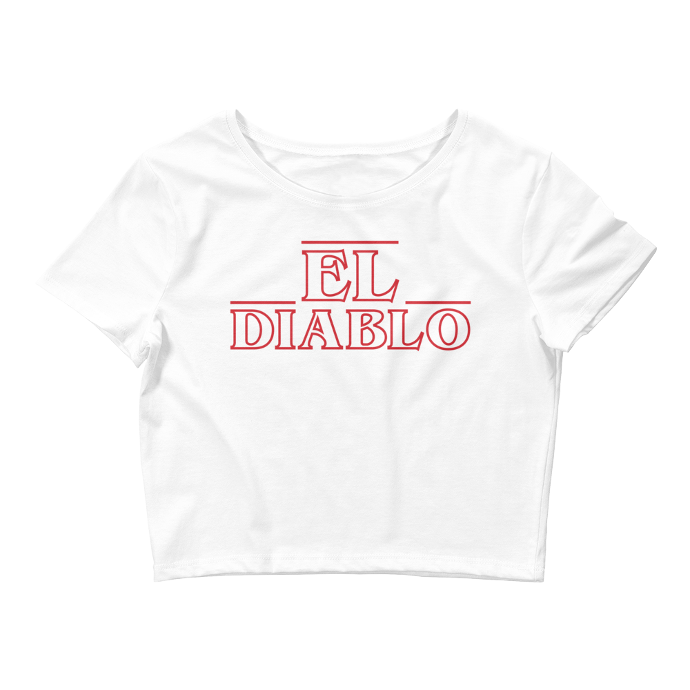 El Diablo Crop Top  - 2020 - DominicanGirlfriend.com - Frases Dominicanas - República Dominicana Lifestyle Graphic T-Shirts Streetwear & Accessories - New York - Bronx - Washington Heights - Miami - Florida - Boca Chica - USA - Dominican Clothing